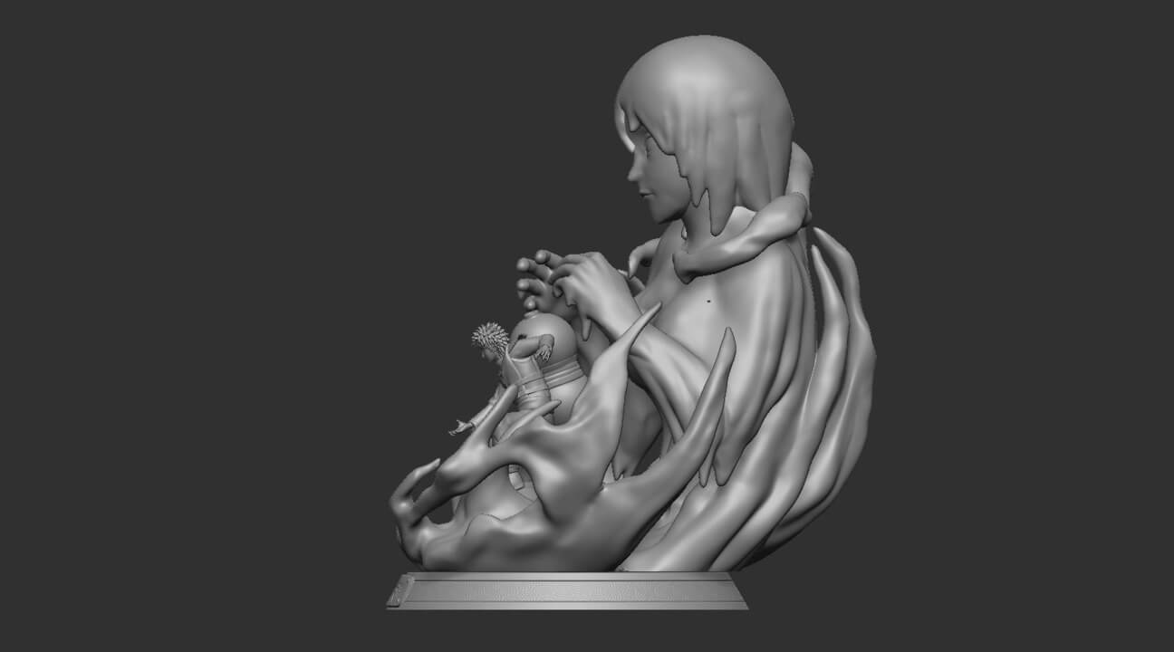 Gaara and Sand Spirit Mother 3D Model