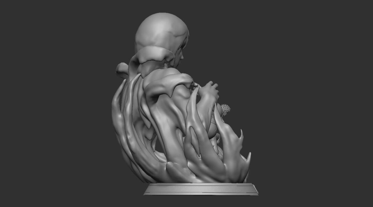 Gaara and Sand Spirit Mother 3D Model