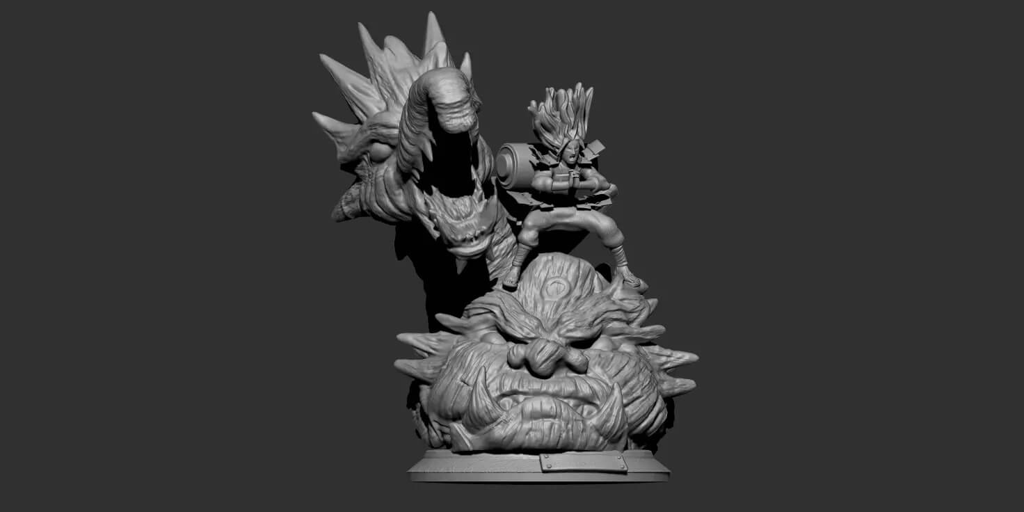 Hashirama Senju Wood Dragon 3D Model
