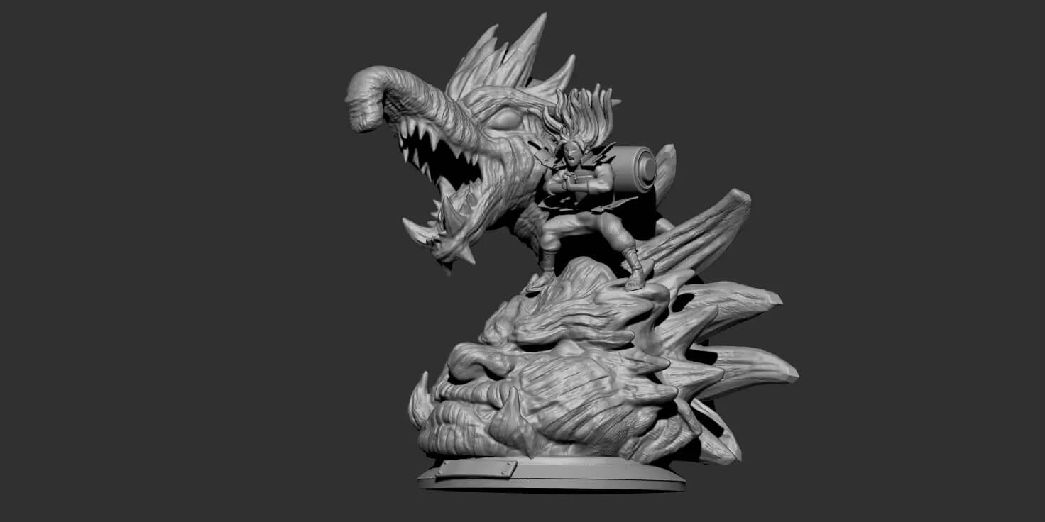Hashirama Senju Wood Dragon 3D Model