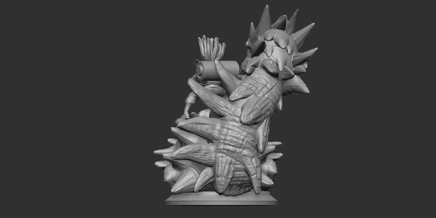Hashirama Senju Wood Dragon 3D Model