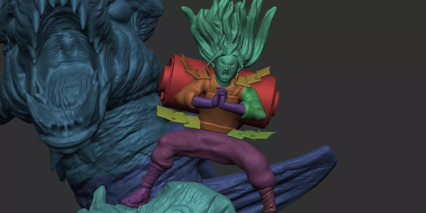 Hashirama Senju Wood Dragon 3D Model