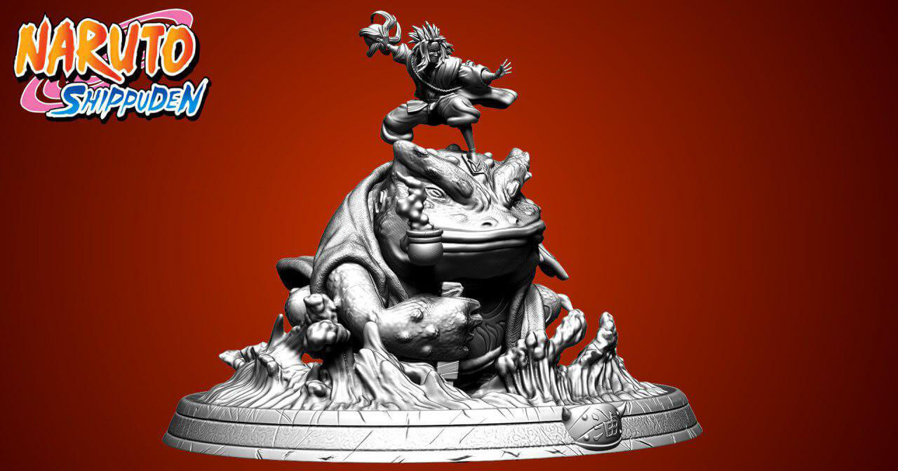 Jiraiya with Gamabunta 3D Model