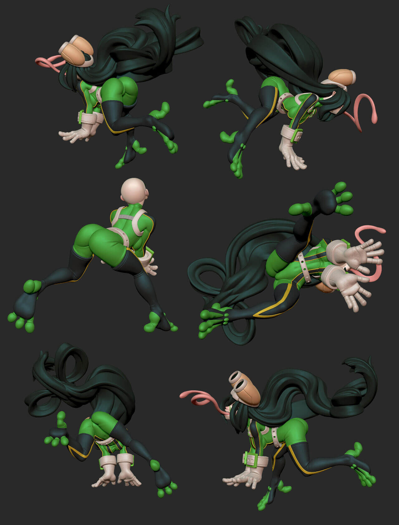 Tsuyu Asui Multiple Versions 3D Model