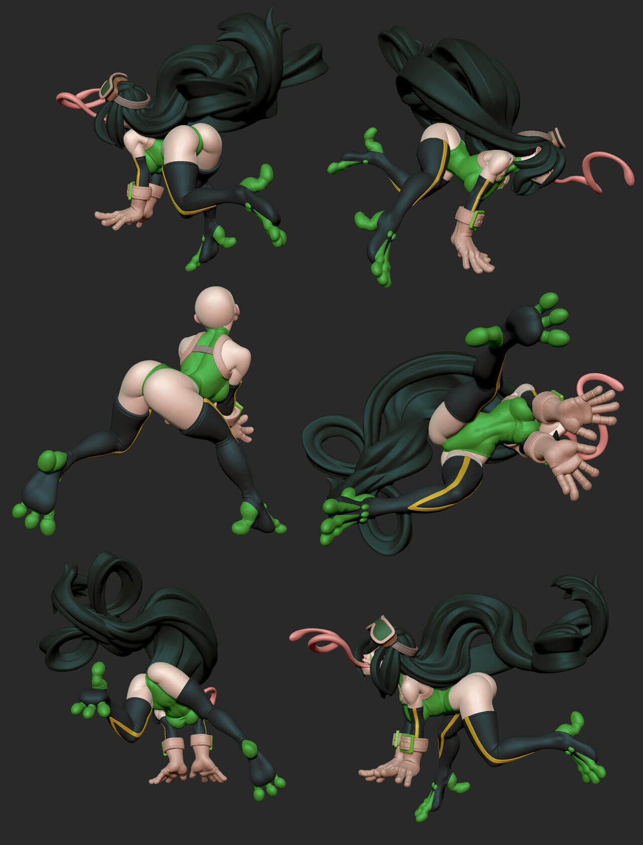 Tsuyu Asui Multiple Versions 3D Model