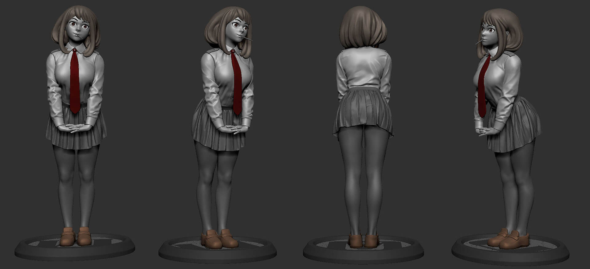 Uraraka School Dress - My Hero Academia 3D Model