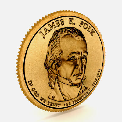 11th President James Polk Presidential $1 Coin
