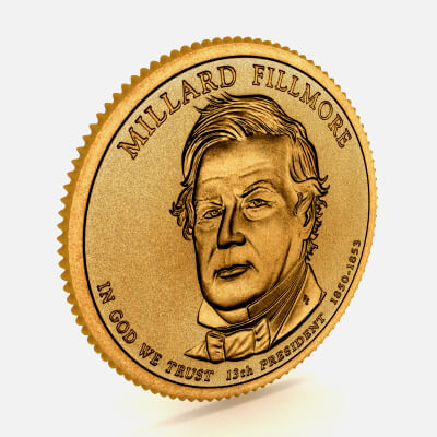 13th President Millard Fillmore Presidential $1 Coin