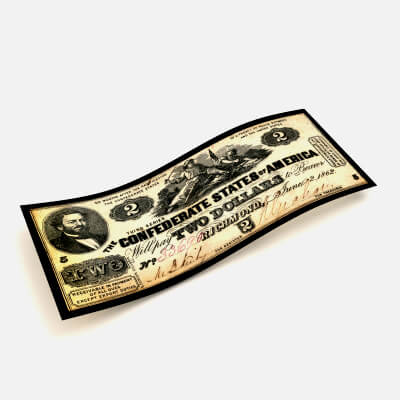 2 Dollars 1862 2