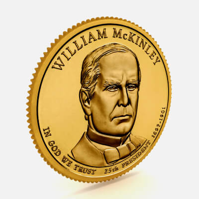 25th President William McKinley Presidential $1 Coin