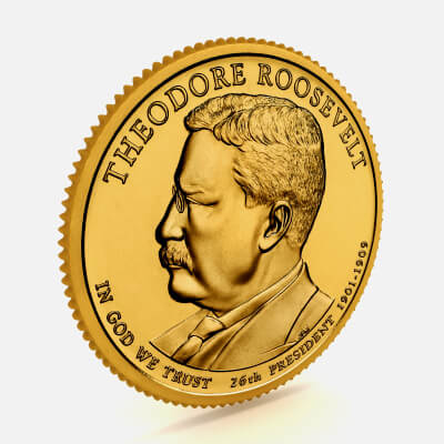 26th President Theodore Roosevelt Presidential $1 Coin