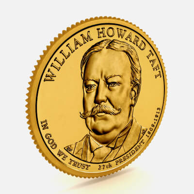 27th President William Howard Taft Presidential $1 Coin