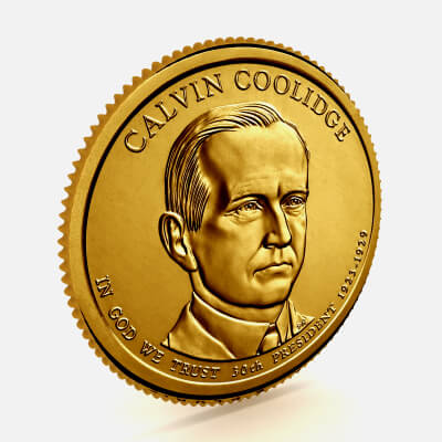 30th President Calvin Coolidge Presidential $1 Coin