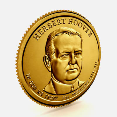 31st President Herbert Hoover Presidential $1 Coin