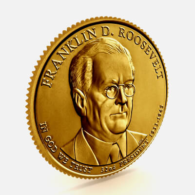 32nd President Franklin D. Roosevelt Presidential $1 Coin