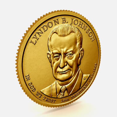 36th President Lyndon B. Johnson Presidential $1 Coin