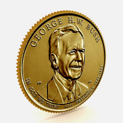 41st President George H W Bush Presidential $1 Coin