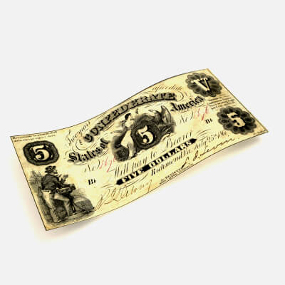 5 Dollar Banknotes 1861
