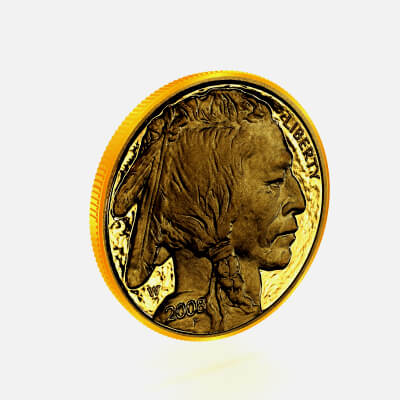 American Buffalo 25 Dollar half ounce proof coin (obverse) 2