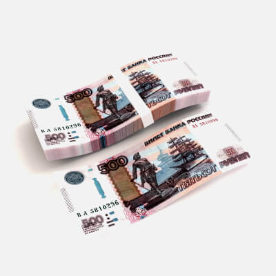 Banknote 500 Rubles HD Realistic