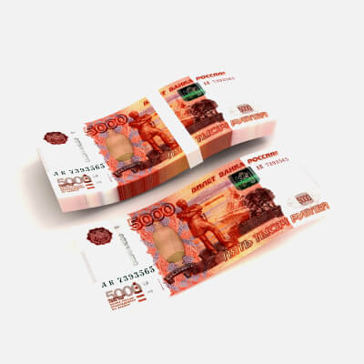 Banknote 5000 Rubles HD Realistic
