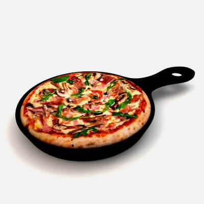 Ham and Mushroom Pizza