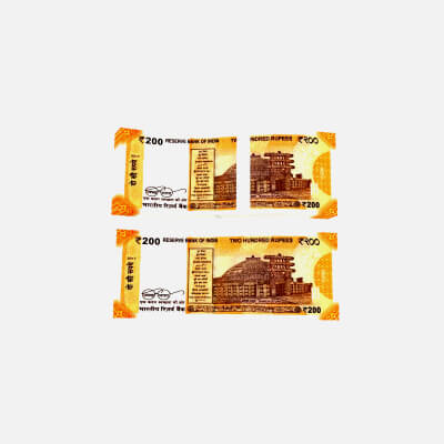 India 200 INR 2018 Back
