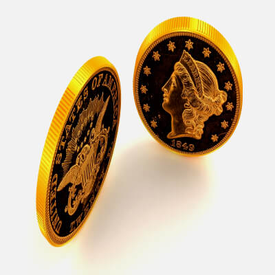 Liberty Head Twenty Dollar 1849