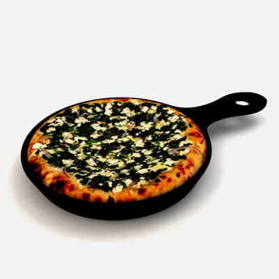 Spinach Feta Cheese Pizza