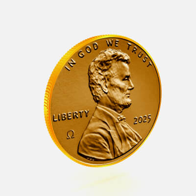 US Omega Penny (2025 Obverse 24kt Gold)