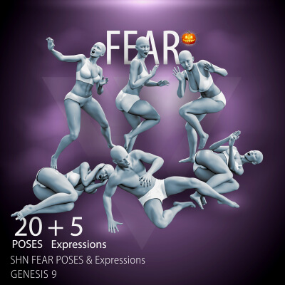 SHN Fear Poses and Expressions for G9F and G9M