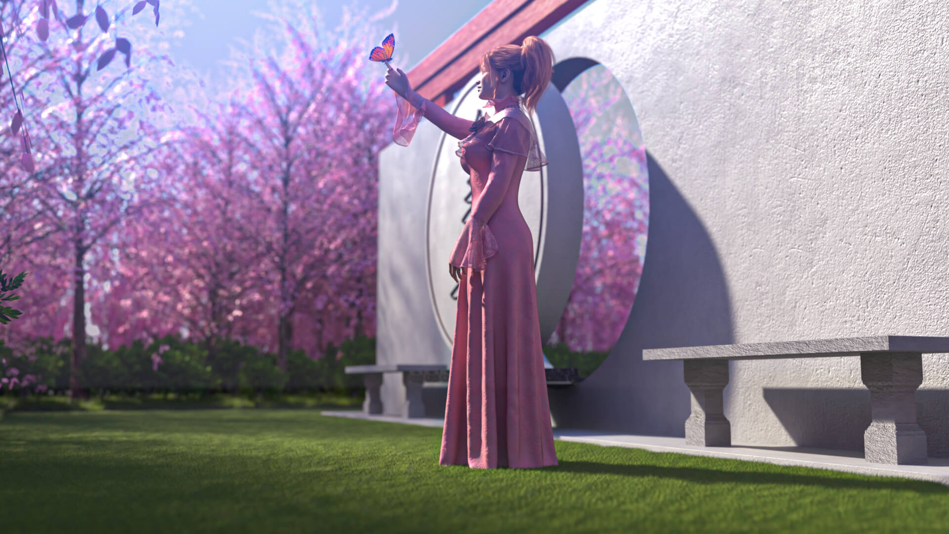 Butterfly Render 3D Render, Digital Artwork by Signature Studio