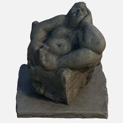 Contemplative Stone Figure