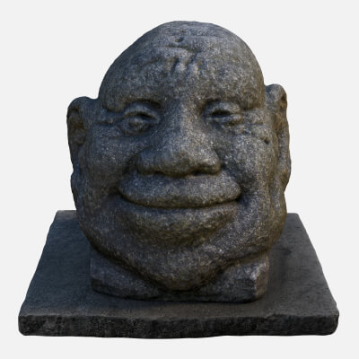 Stone Head Sculpture