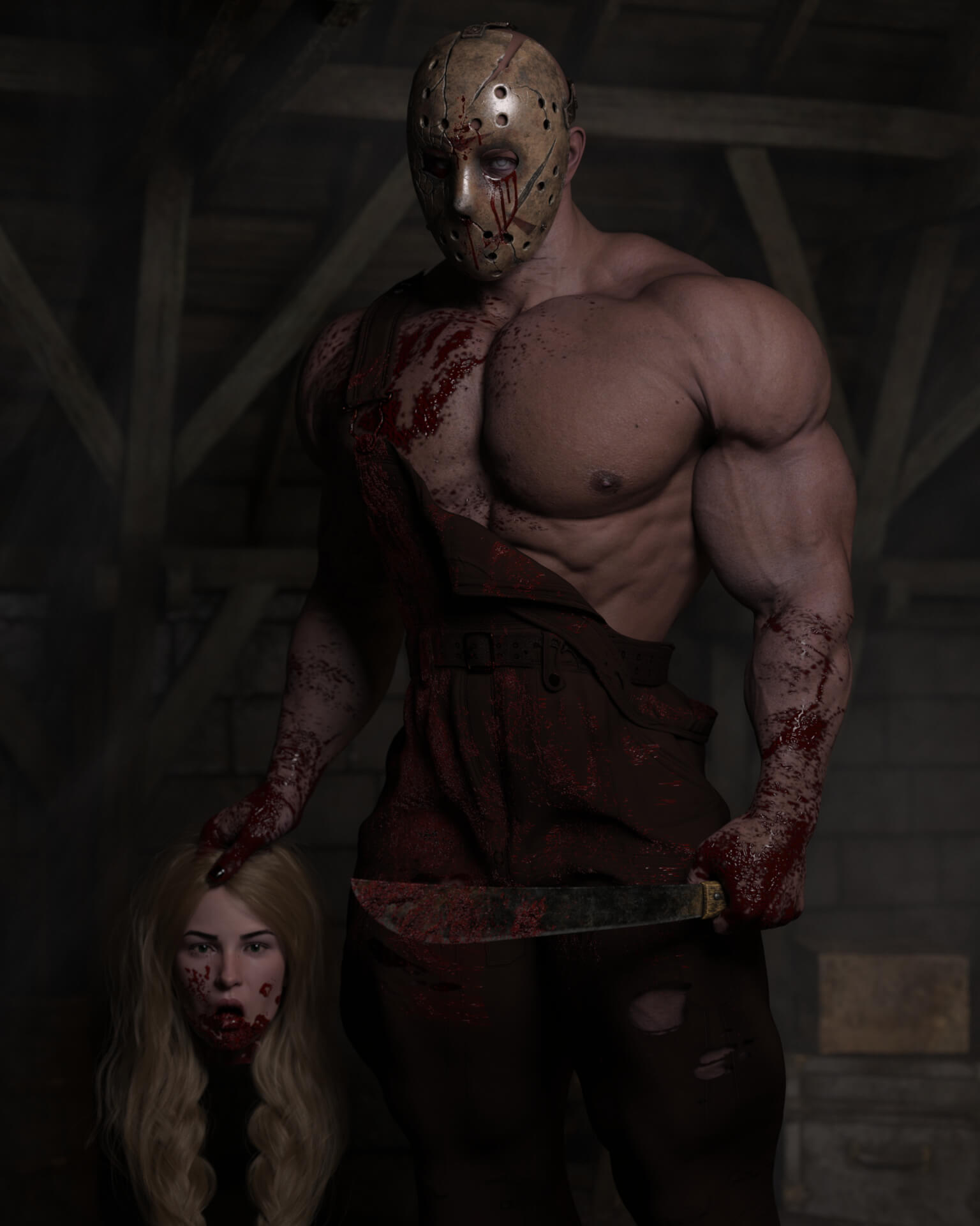 Slasher 3D Render, Digital Artwork by sireza_47