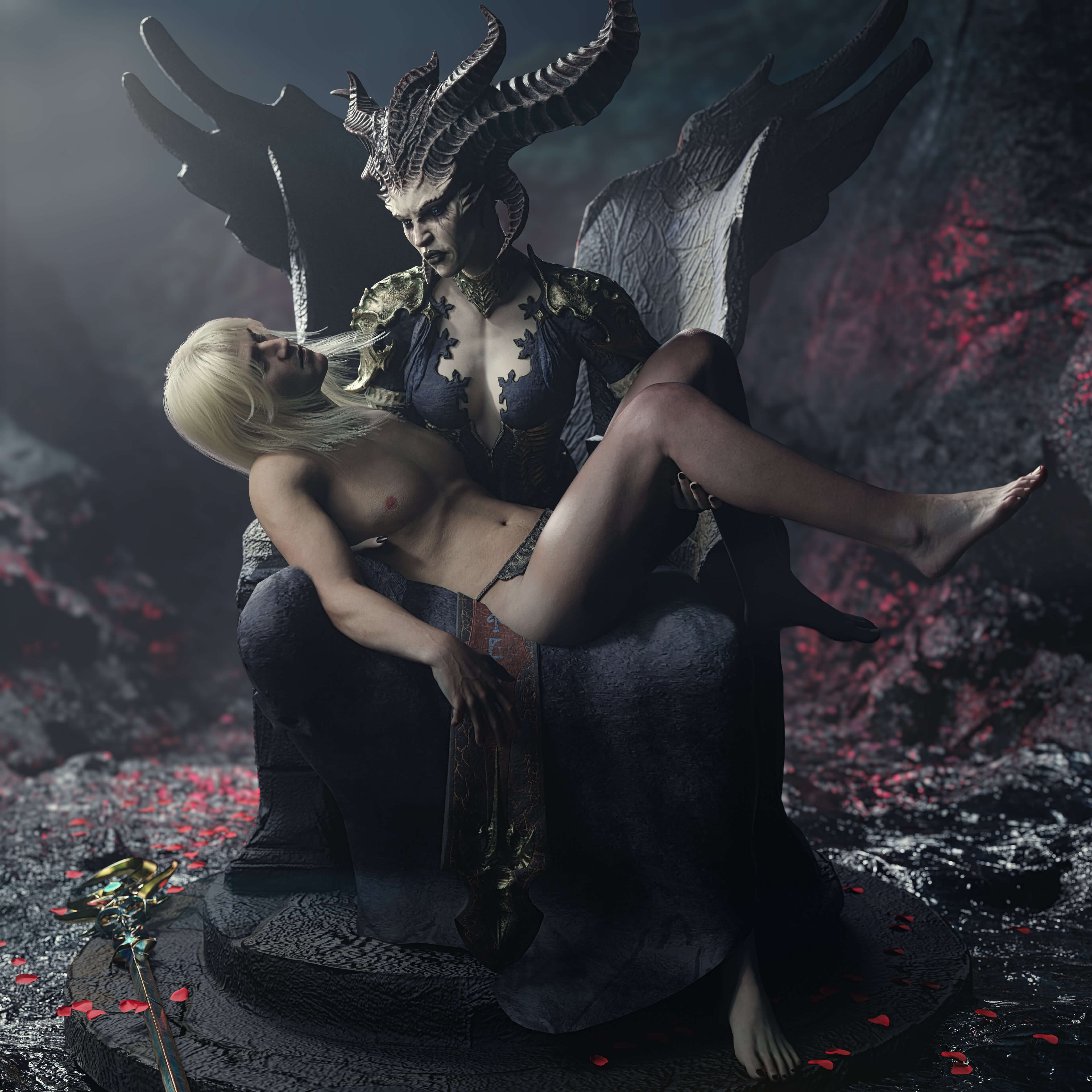 Blessed Mother 3D Render, Digital Artwork by Sisu123