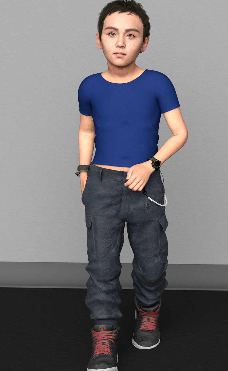 SK Jace for Genesis 9 Kid Daz Content