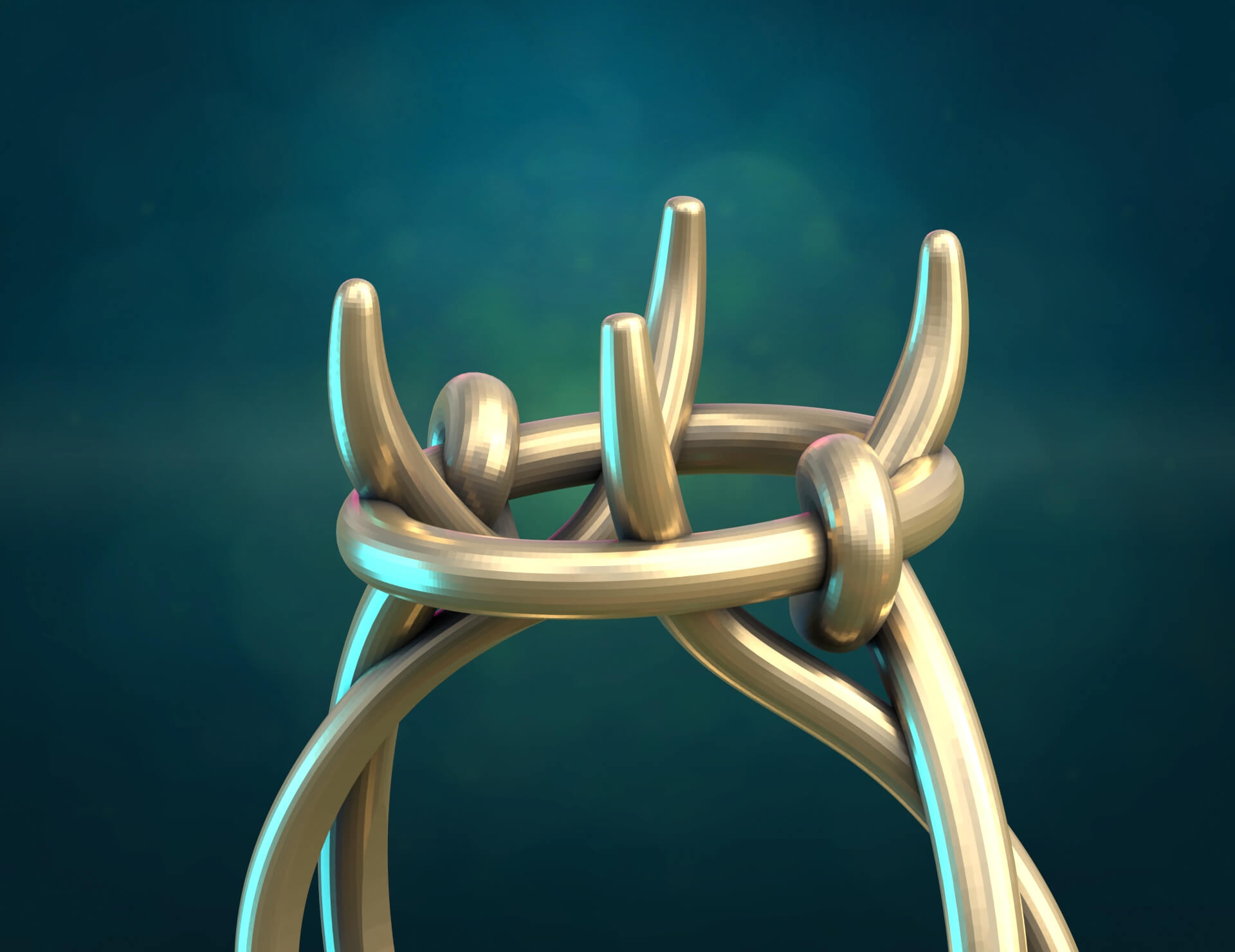 Elven Ring Print Ready 3D Model