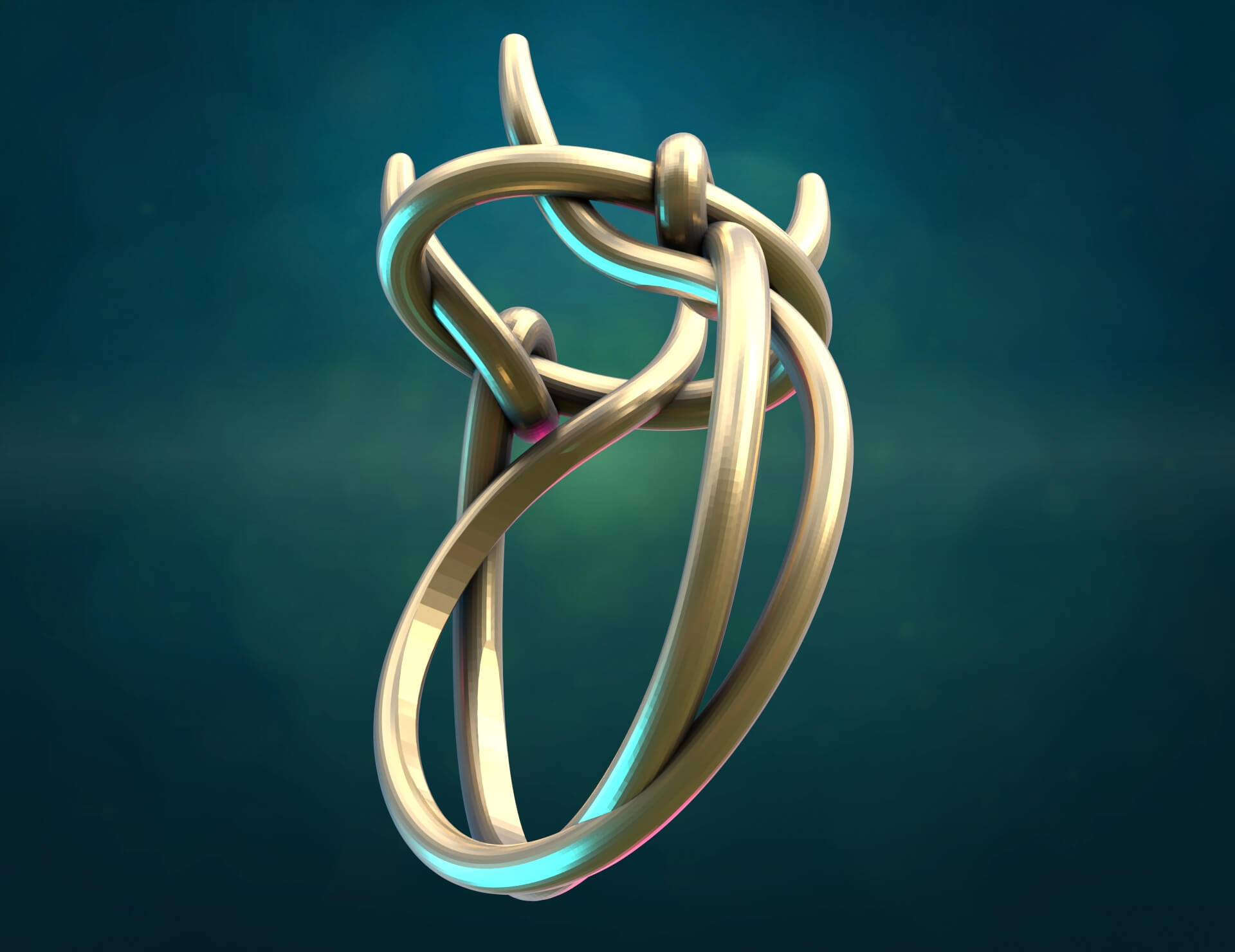 Elven Ring Print Ready 3D Model