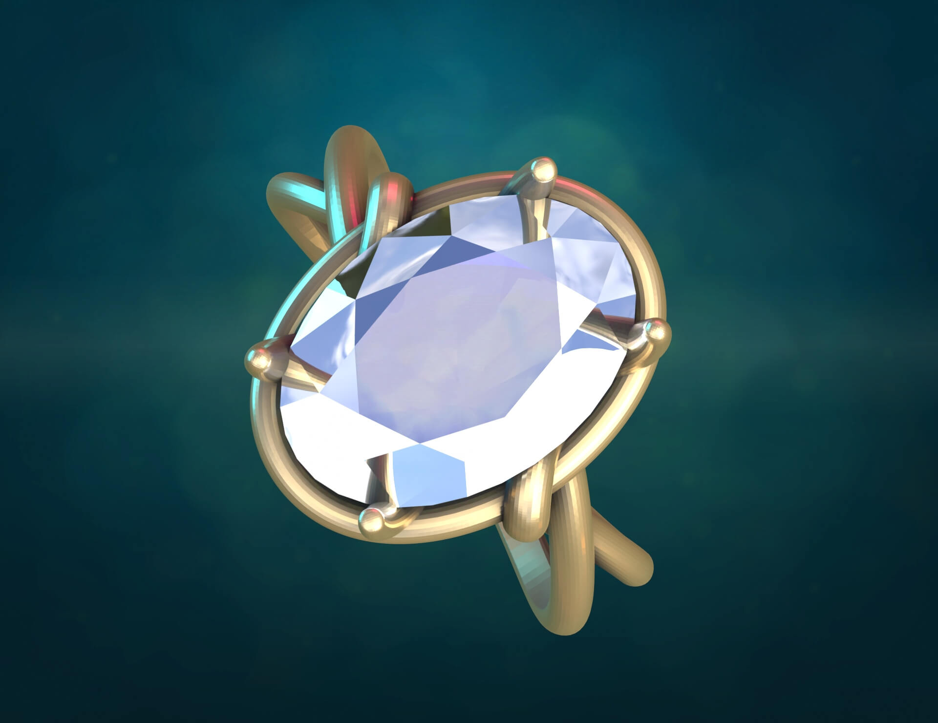 Elven Ring Print Ready 3D Model