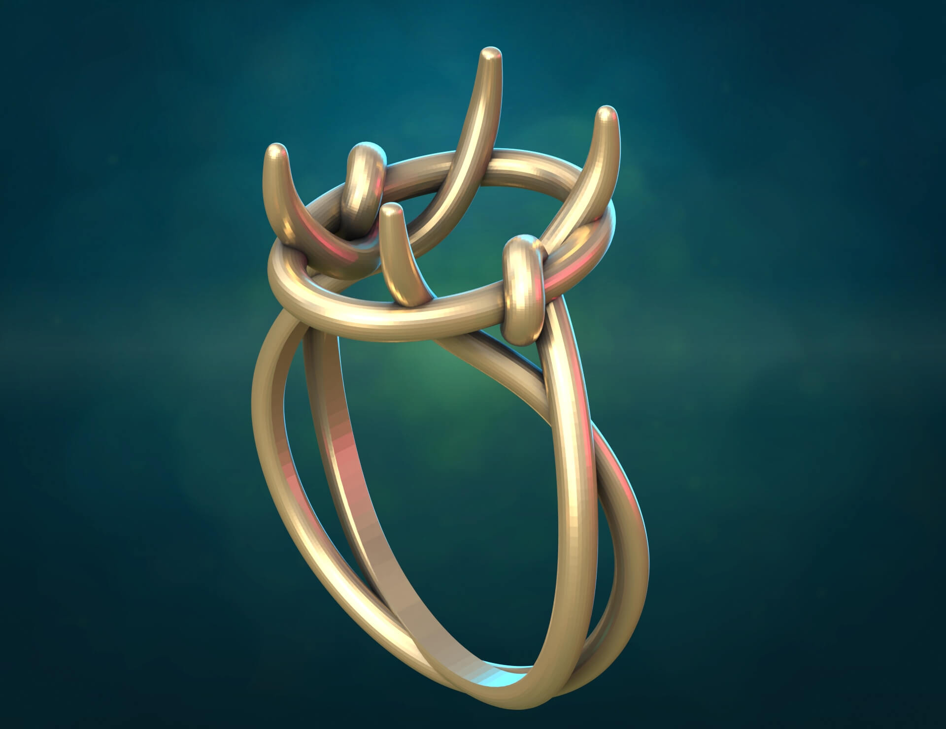 Elven Ring Print Ready 3D Model