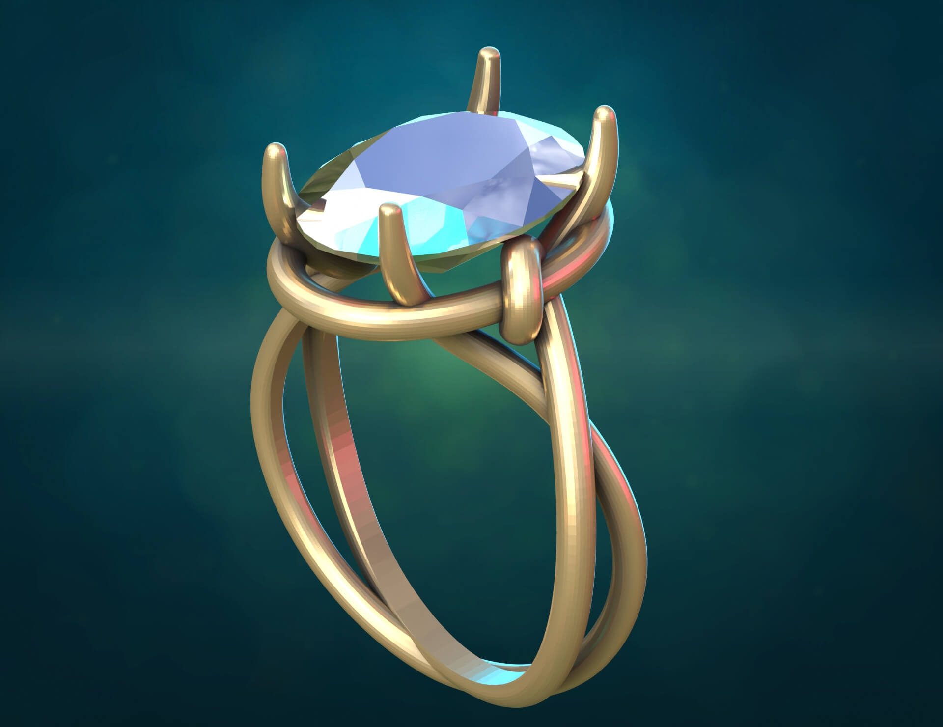 Elven Ring Print Ready 3D Model