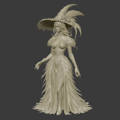Dark Witch Miniature Printable