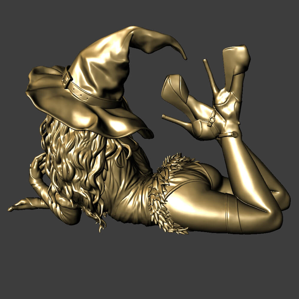 Witch Miniature Halloween 3D Model