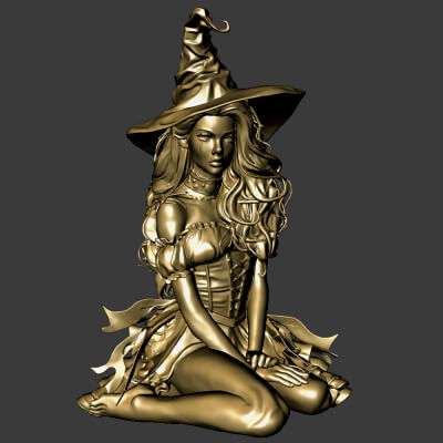 Witch Printable Miniature for Halloween