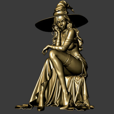 Witch Printable Miniature for Halloween