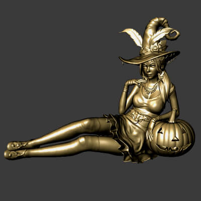 Witch Printable Miniature for Halloween