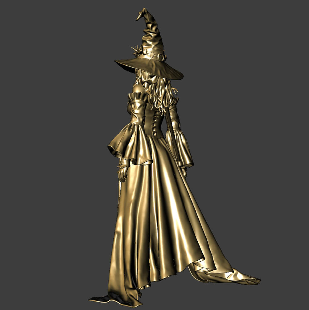 Witch Printable Miniature Halloween 3D Model