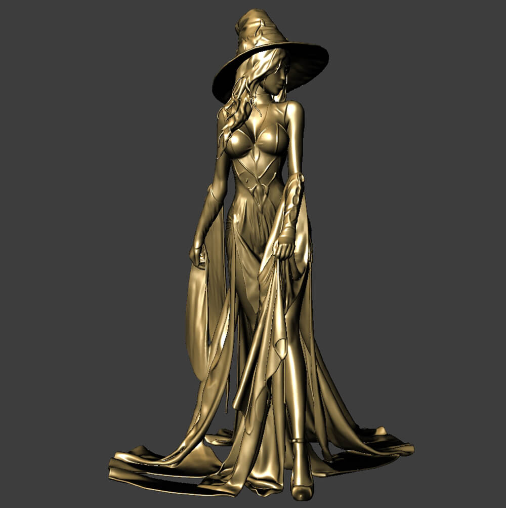 Witch Printable Model for Halloween 3D Model