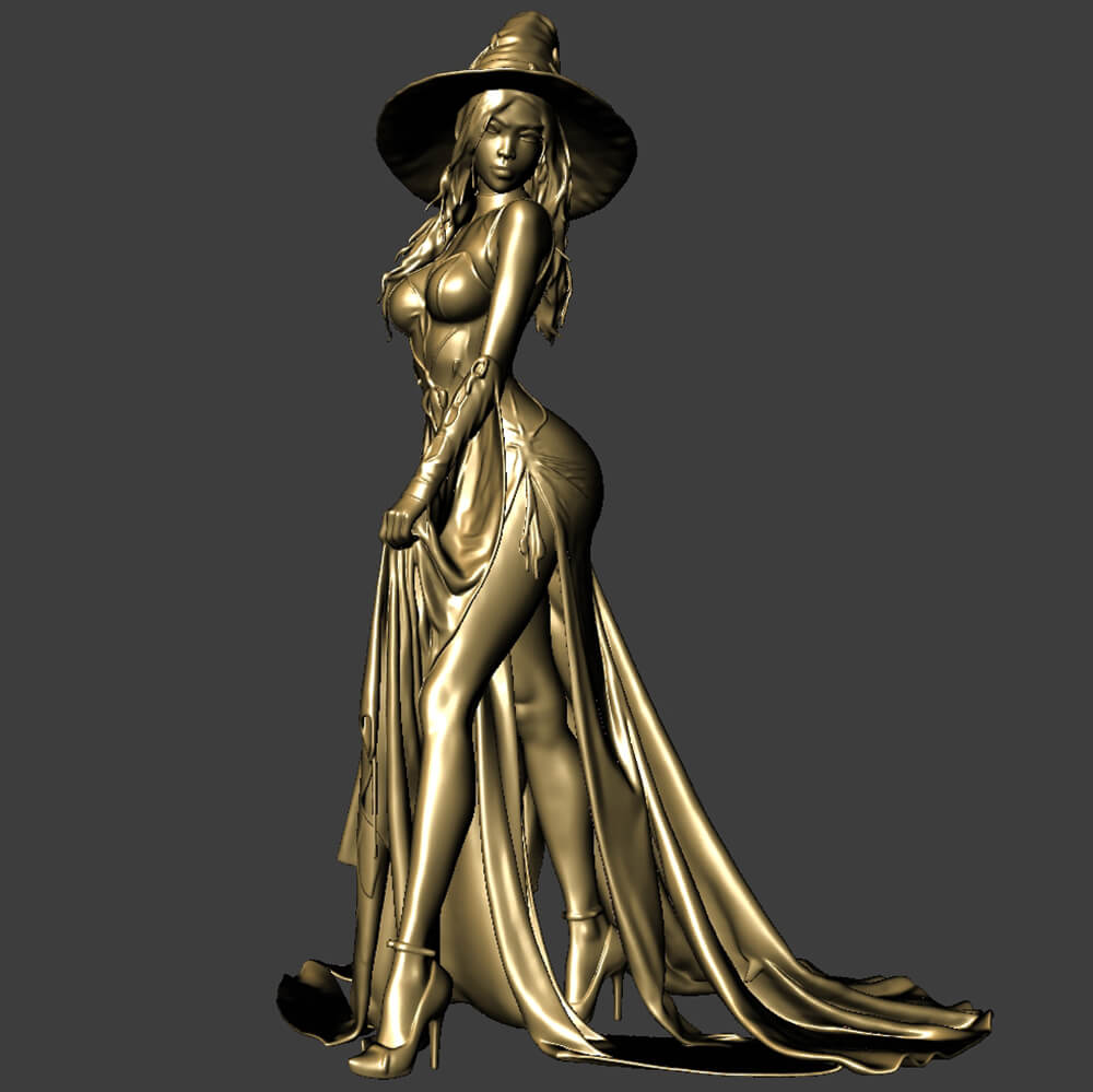 Witch Printable Model for Halloween 3D Model